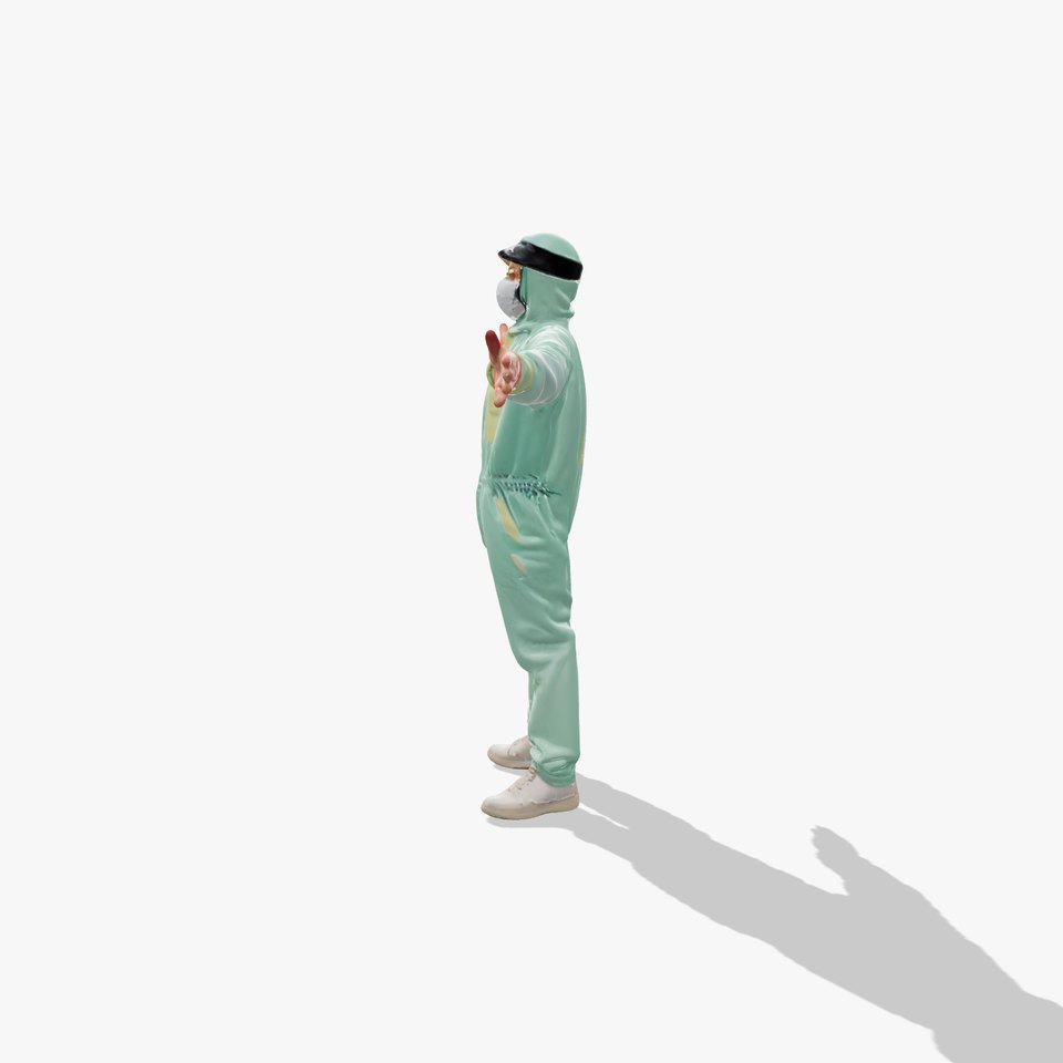 Green Protective Suit model pack